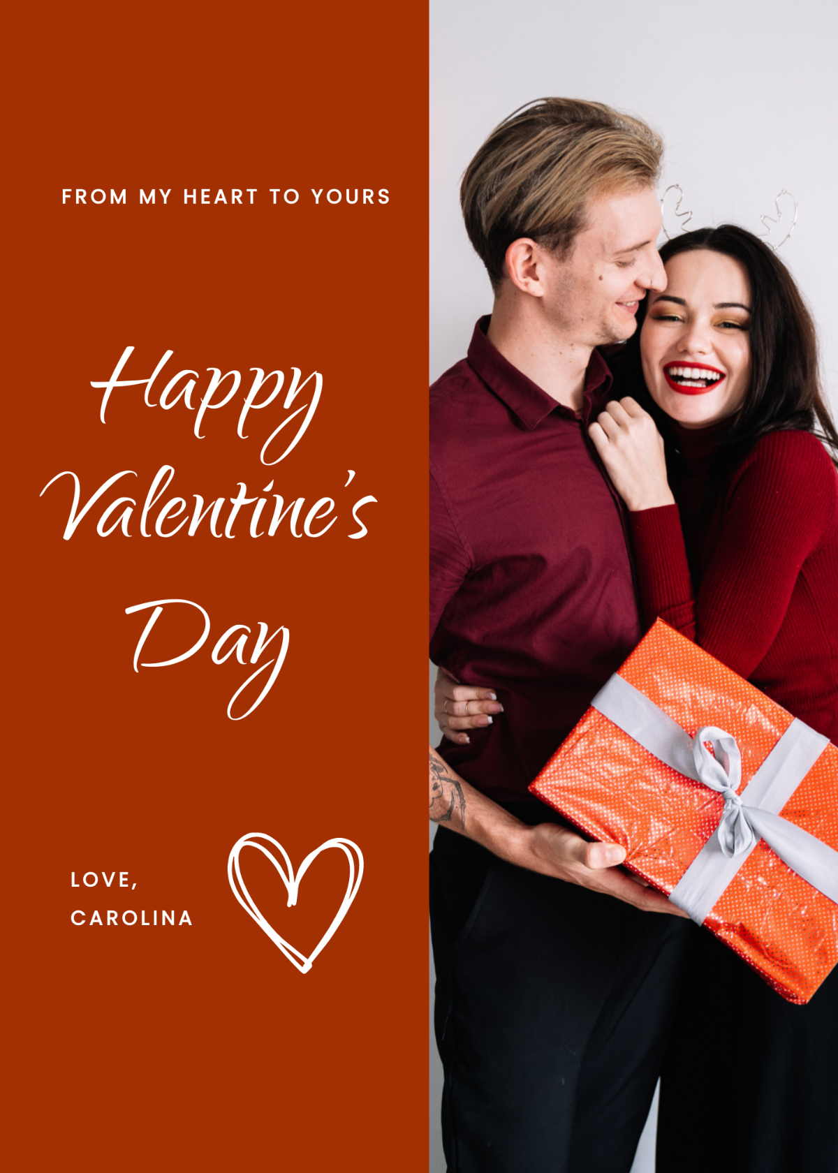 Free Simple Valentines Day Card Template