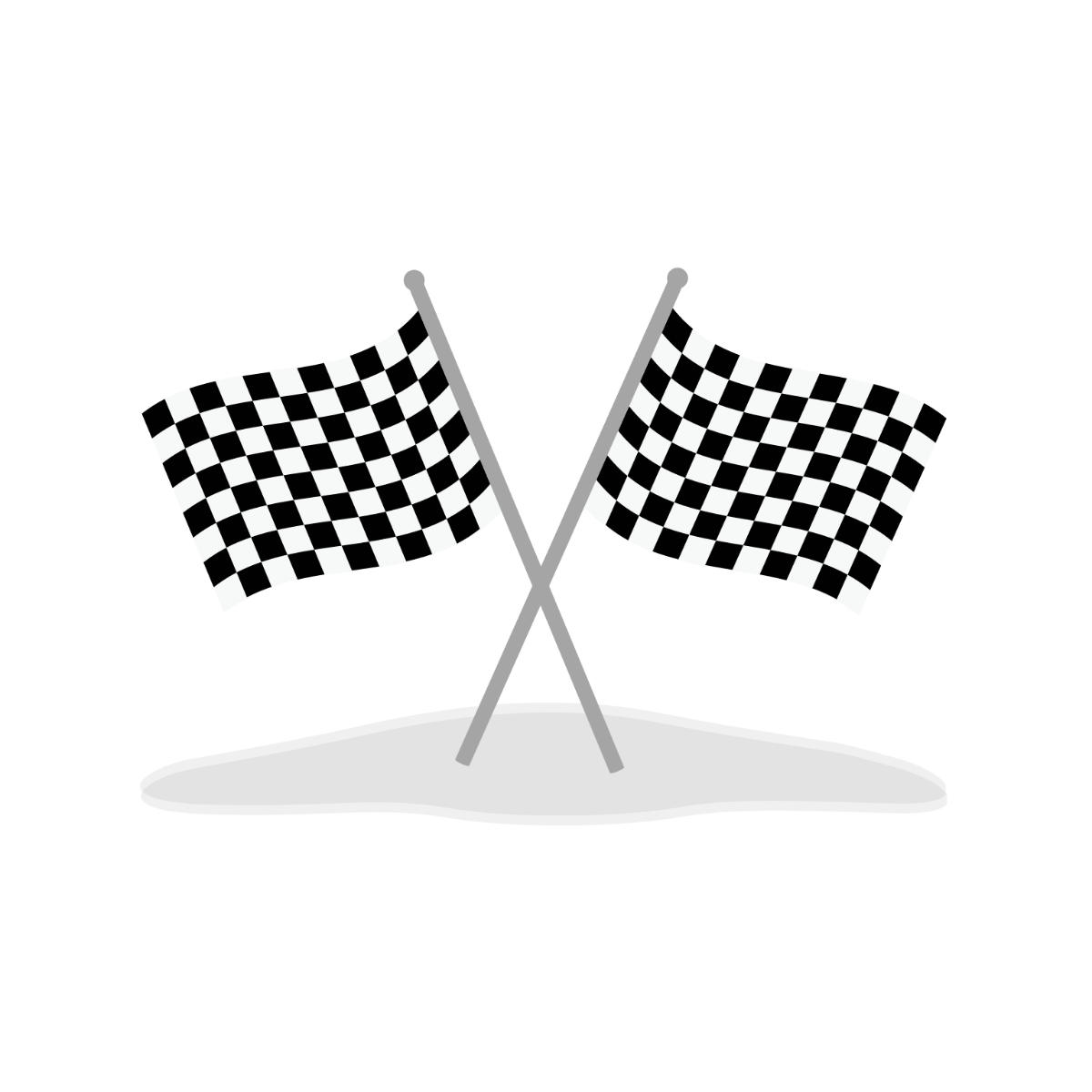 Double Racing Flag Vector Template