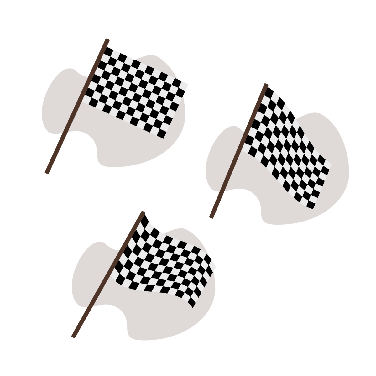 Finish Racing Flag Vector Template