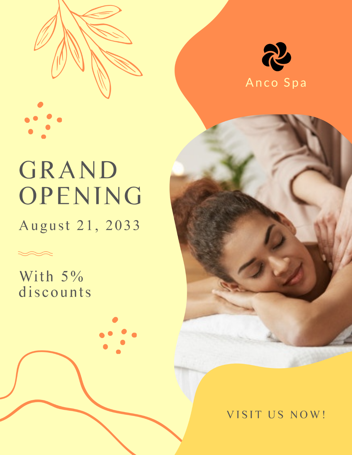 Massage Salon Grand Opening Flyer