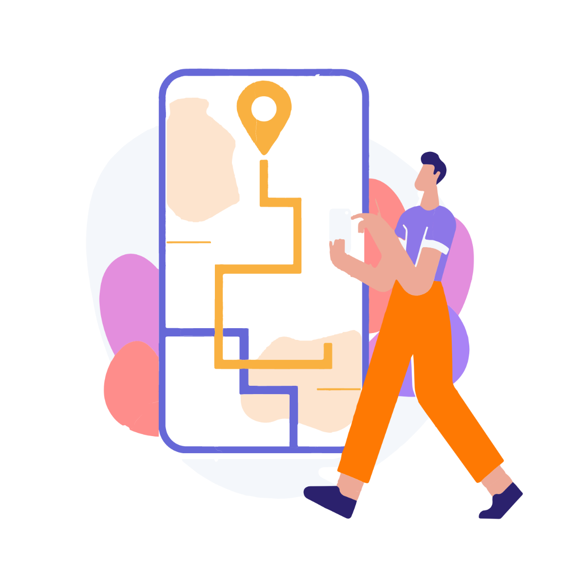 Mobile Location Vector Template