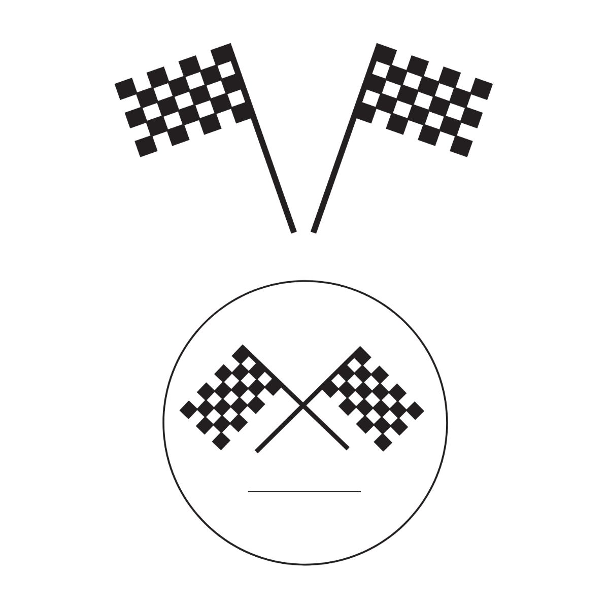 Racing Flag Icon Vector Template