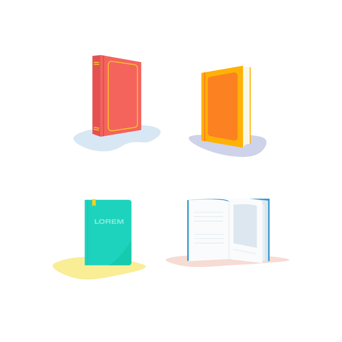 Free Standing Book Vector Template