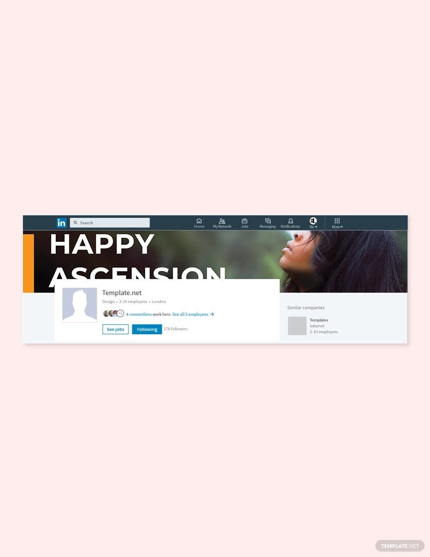 Ascension Day LinkedIn Company Cover Template
