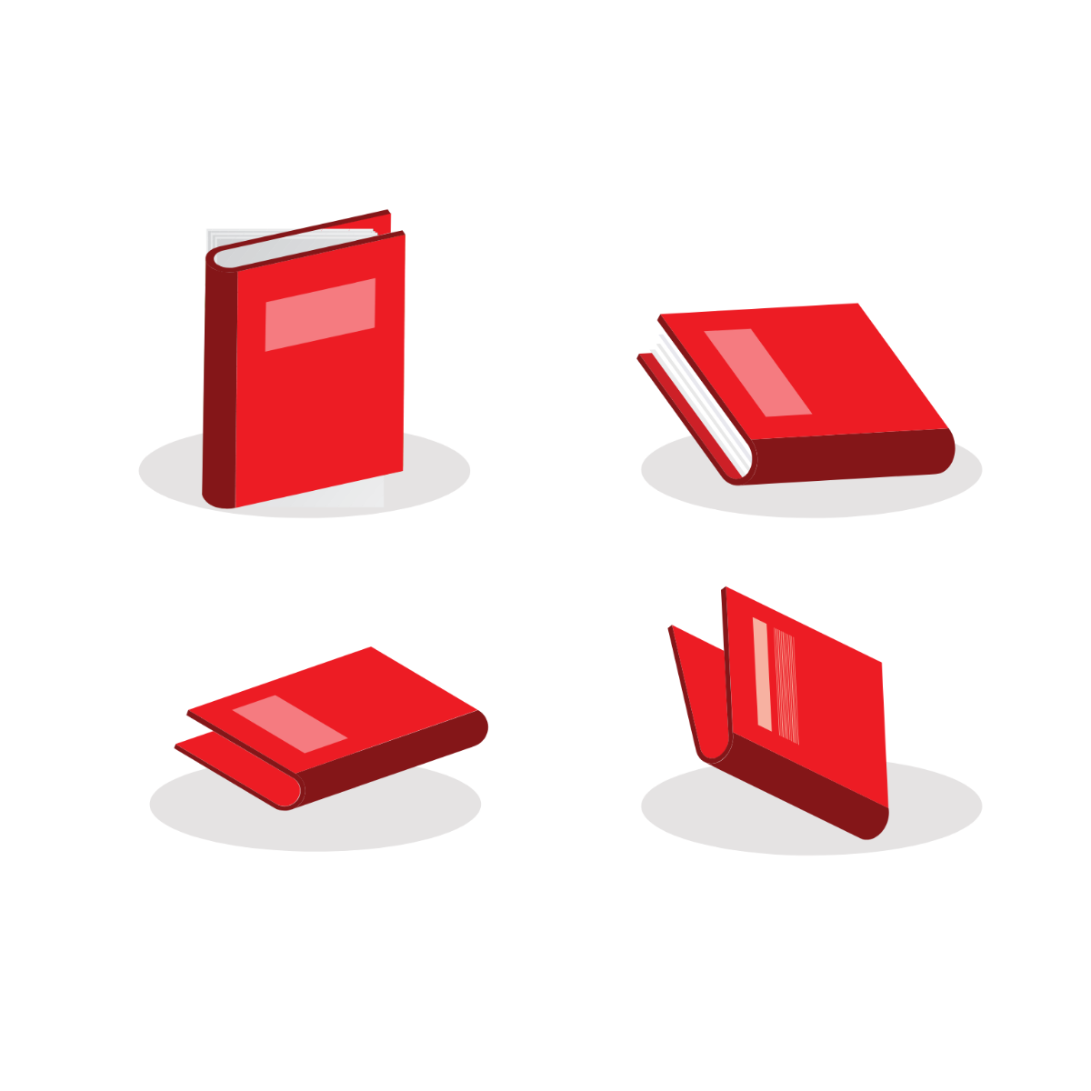 Red Book Vector Template