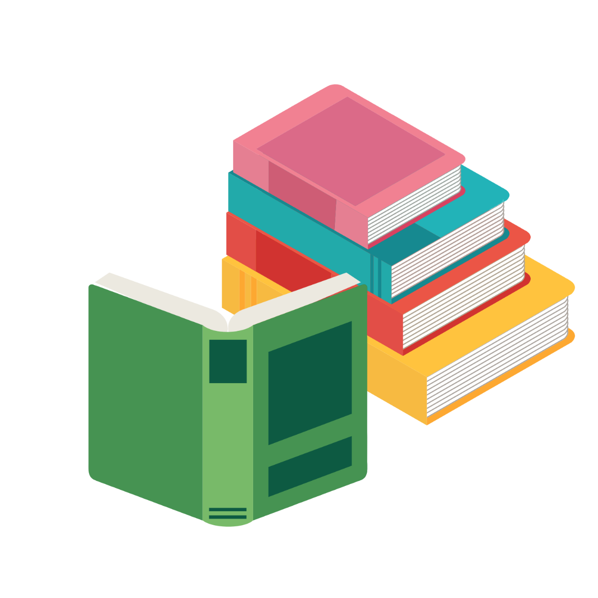 Colorful Books Vector
