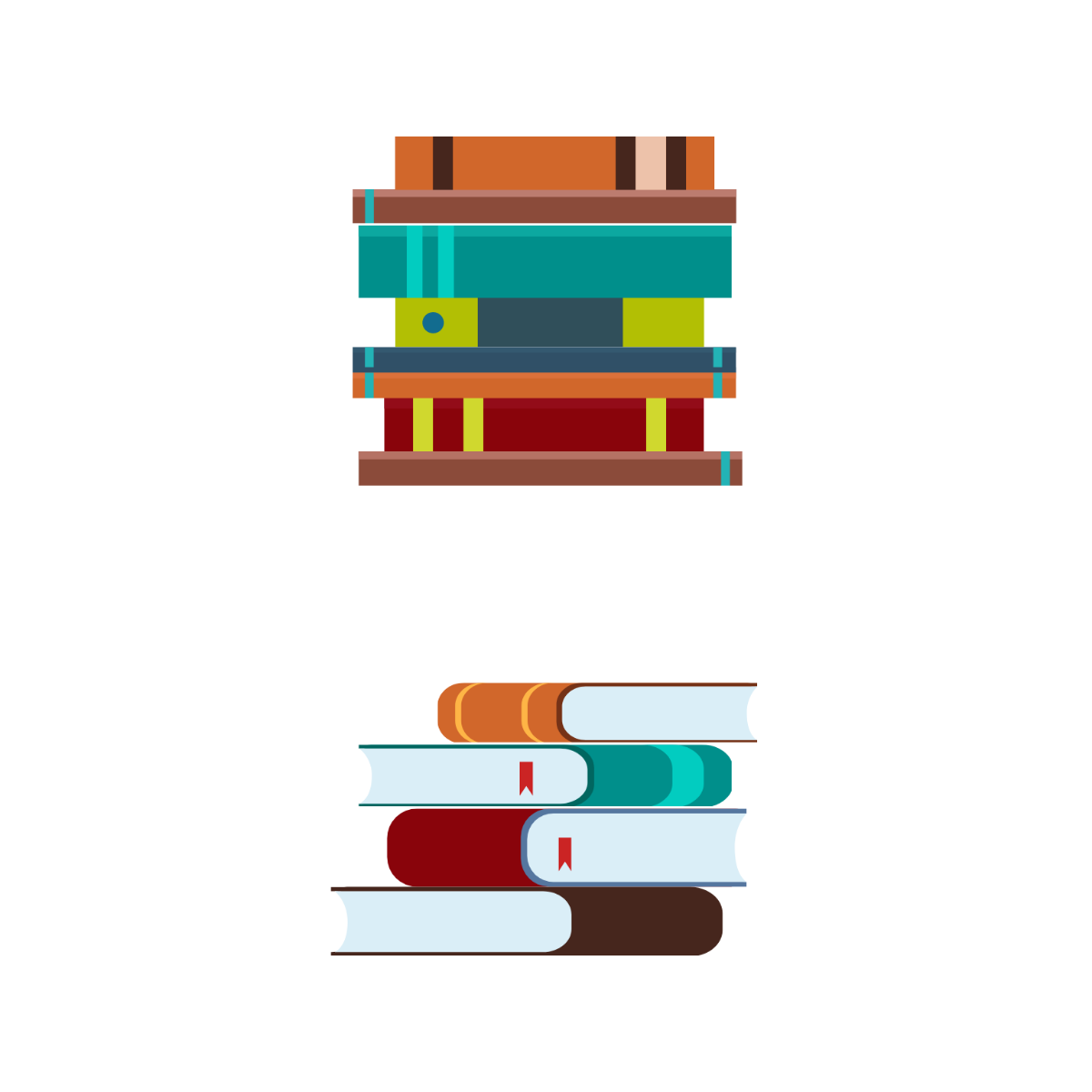 Stacked Books Vector Template
