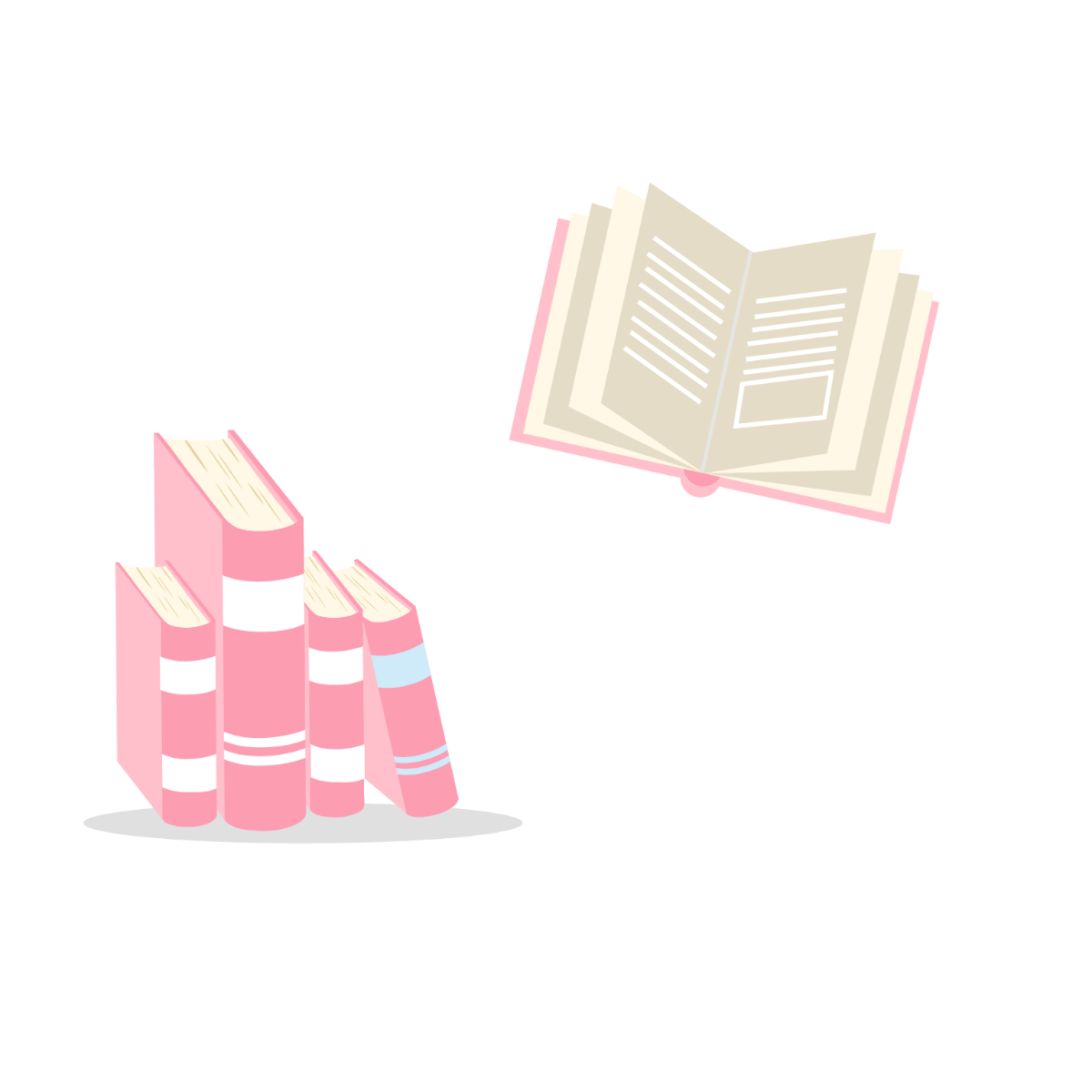 Pink Book Vector Template