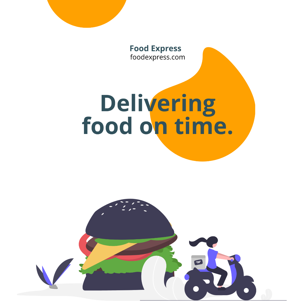 Food Delivery Instagram Post Template