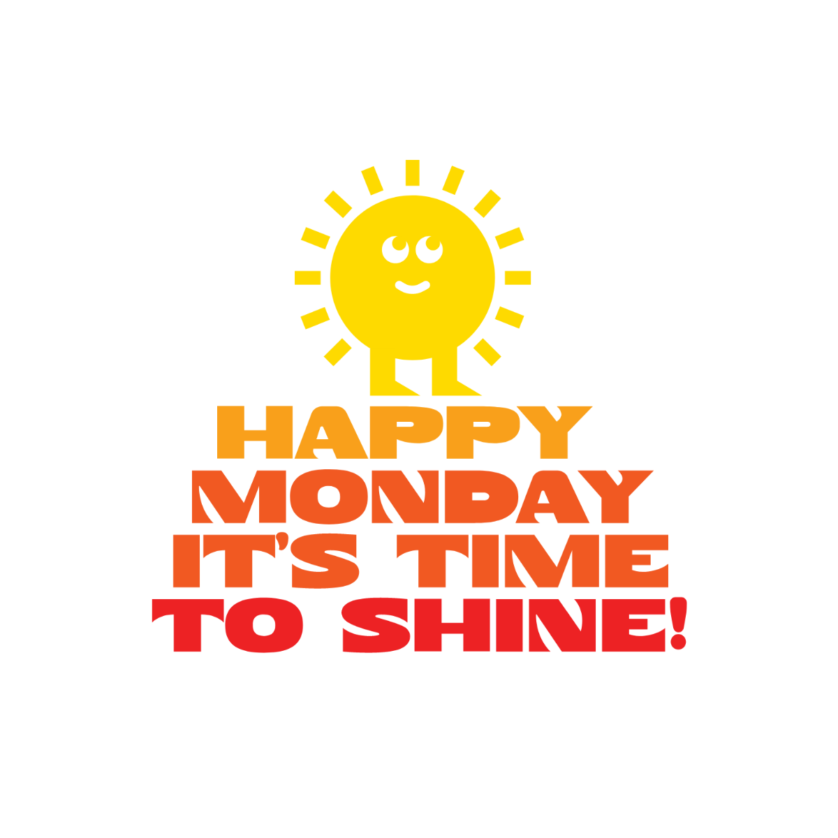 Free Happy Monday Quote Vector Template