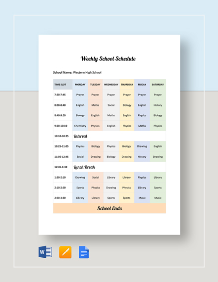 369+ FREE Schedule Templates in Microsoft Word [Download Now in .docx ...