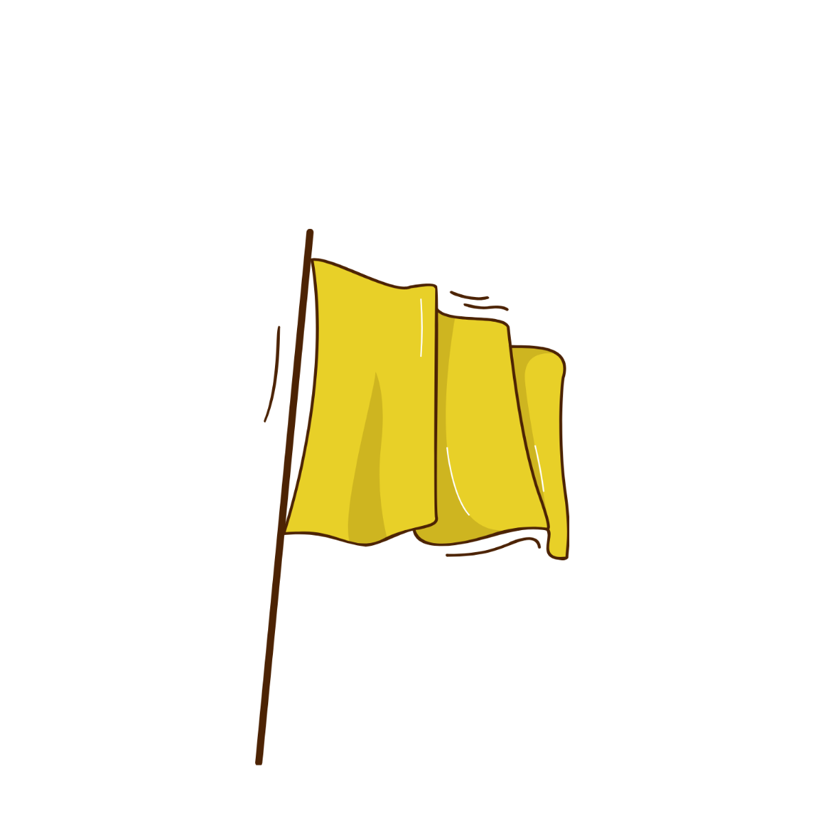 Cartoon Waving Flag Vector Template