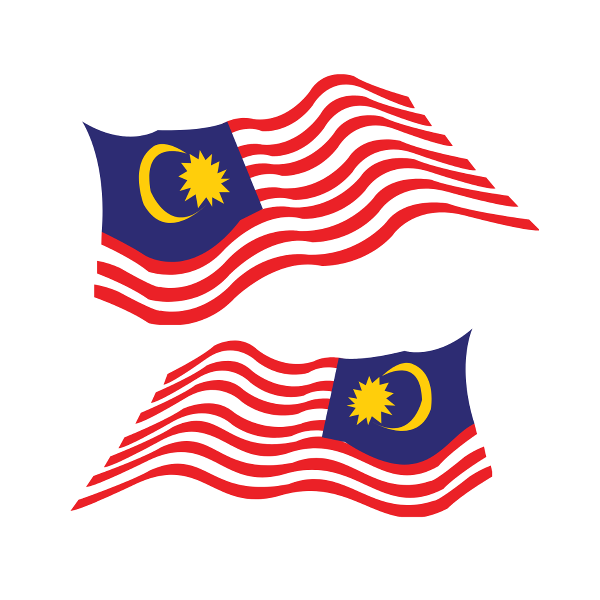 fFree Malaysia Flag Waving Vector Template