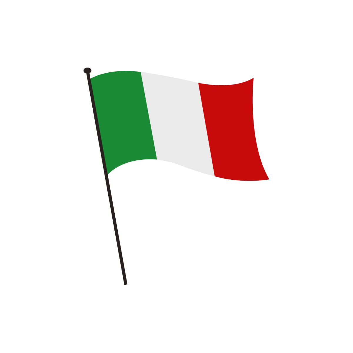 Waving Italy Flag Vector Template