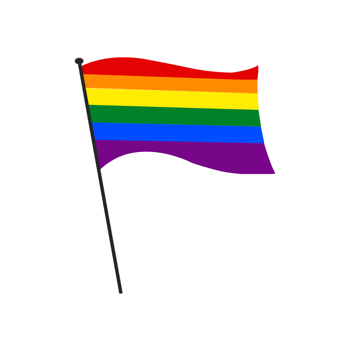 Pride Flag Waving Vector Template