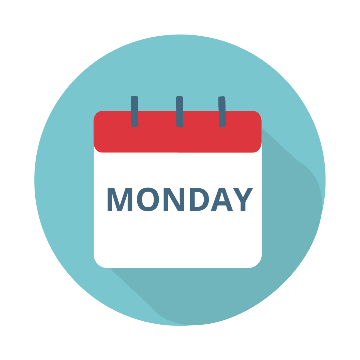 Monday Calendar Vector Template