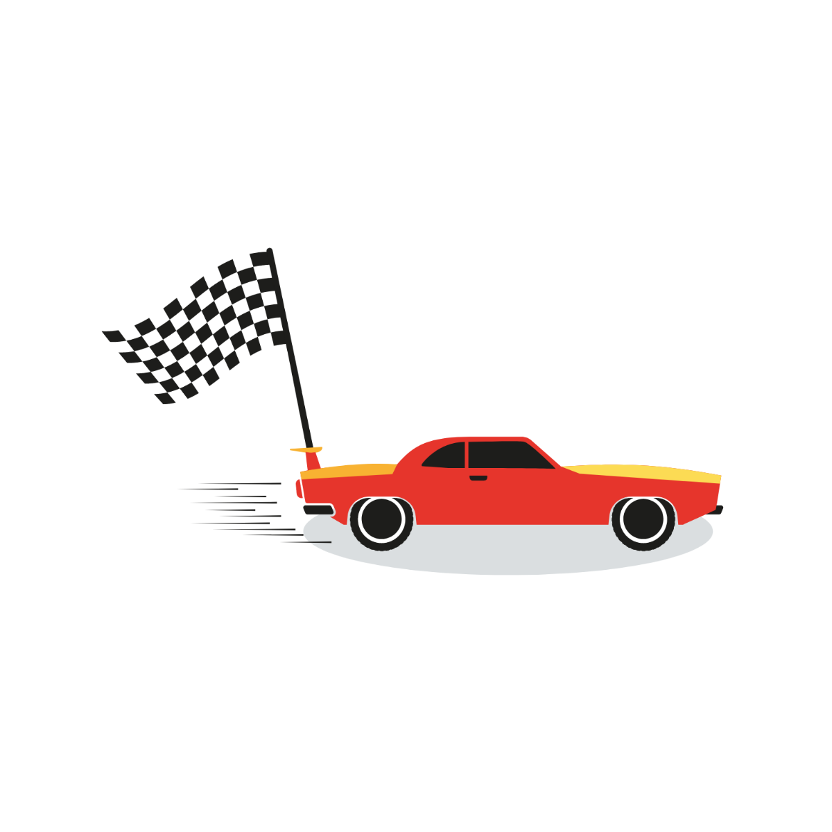 Fast Racing Flag Vector Template