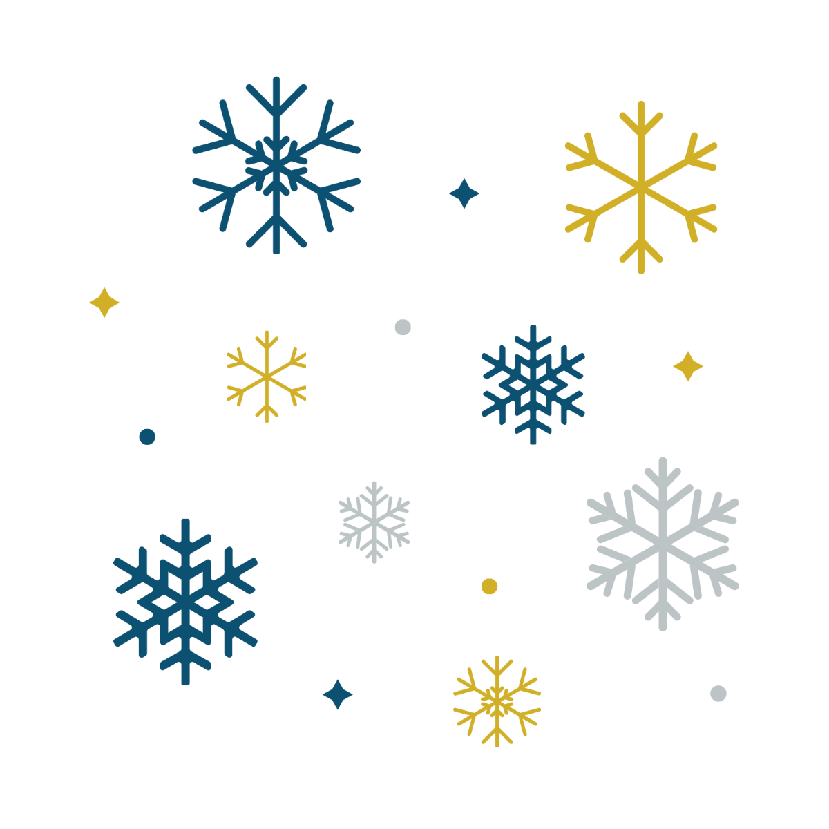 Simple Snowflake Vector Template
