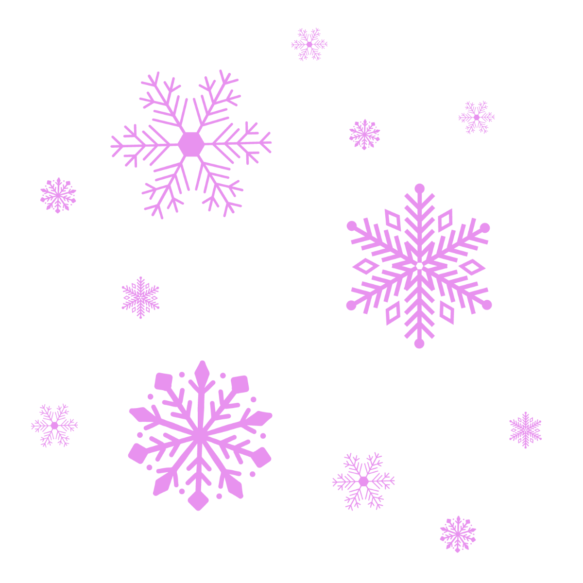 Free Purple Snowflake Vector Template