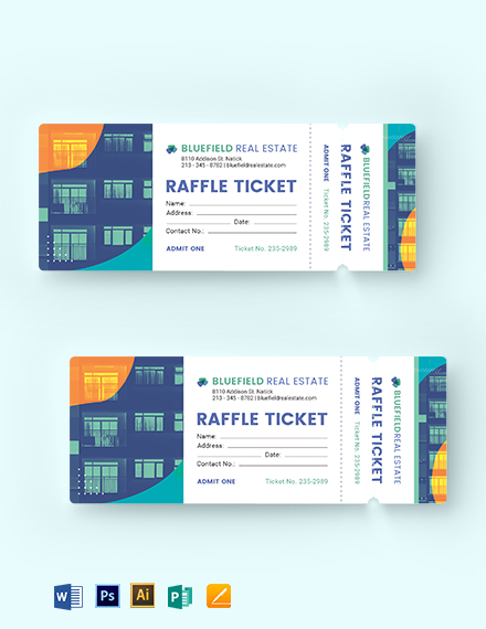 Real Estate Raffle Ticket Template: Download 319+ Tickets in Adobe ...