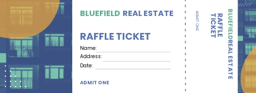 Real Raffle Tickets Real Estate Raffle Ticket Template