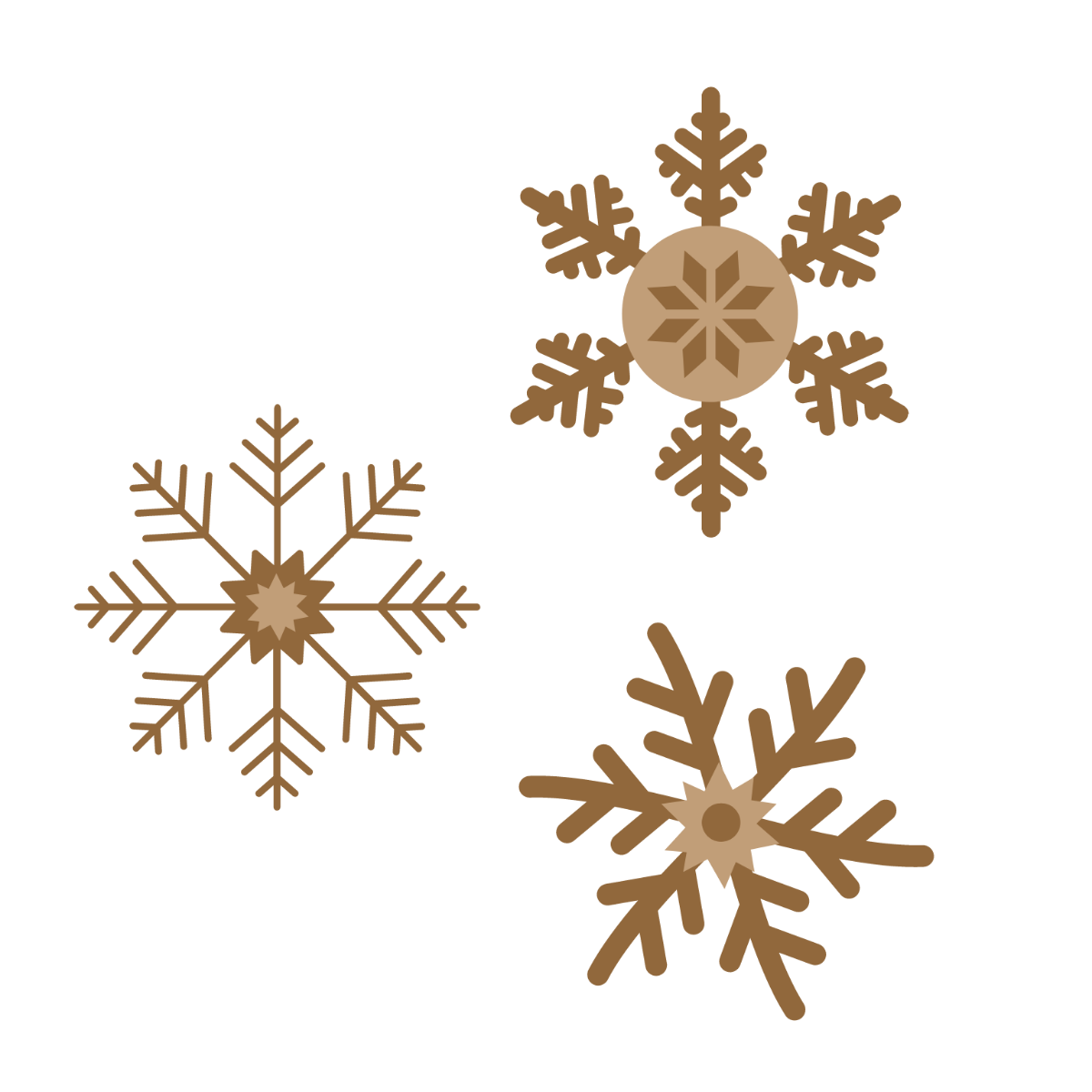 Minimal Snowflake Vector Template