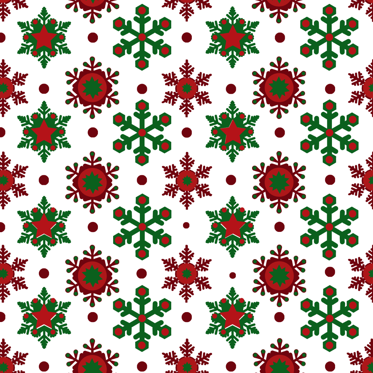 Snowflake Pattern Vector Template