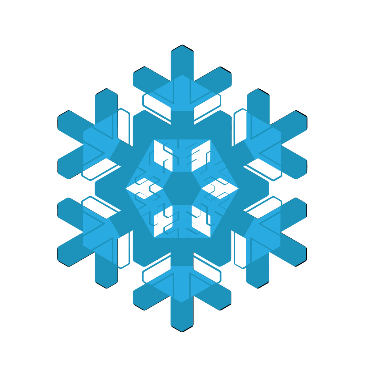 Free Abstract Snowflake Vector Template
