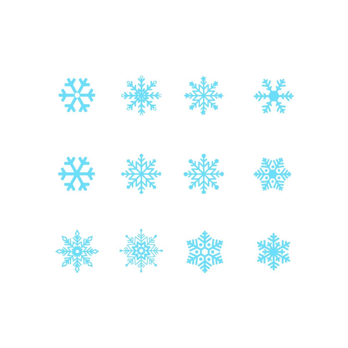 Small Snowflake Vector Template