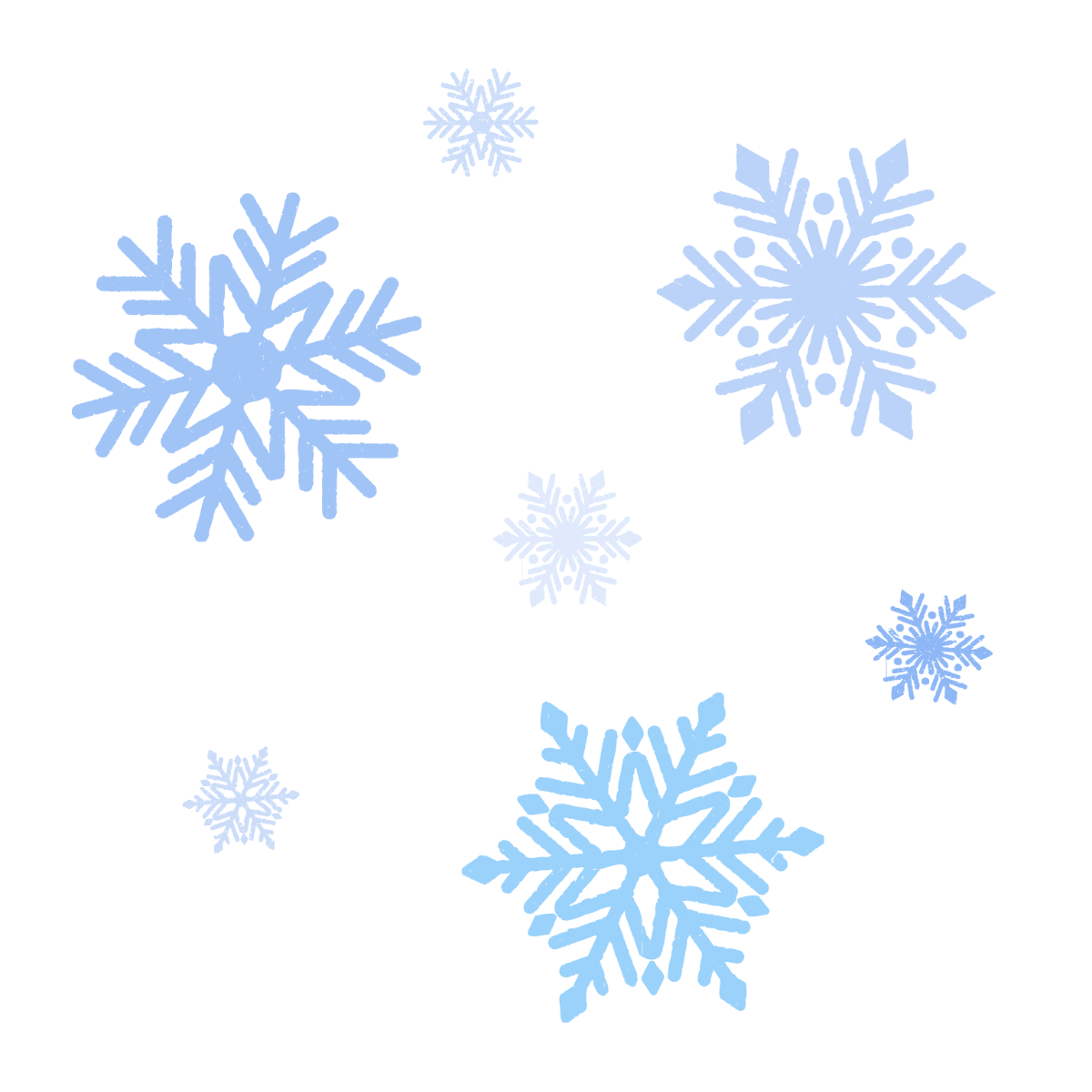 Watercolor Snowflake Vector Template