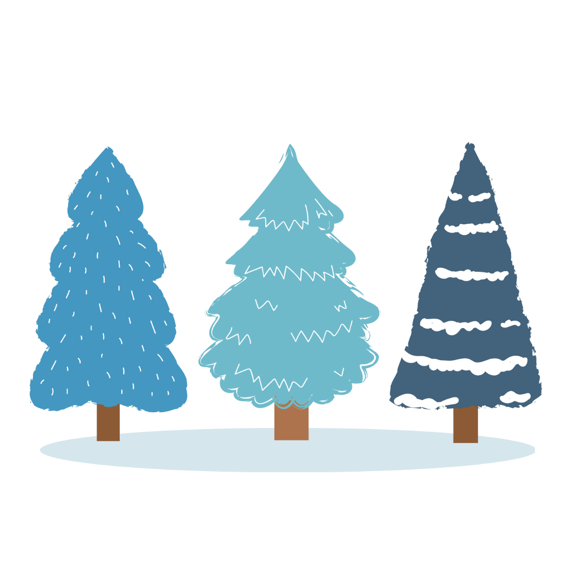 Winter Tree Vector Template