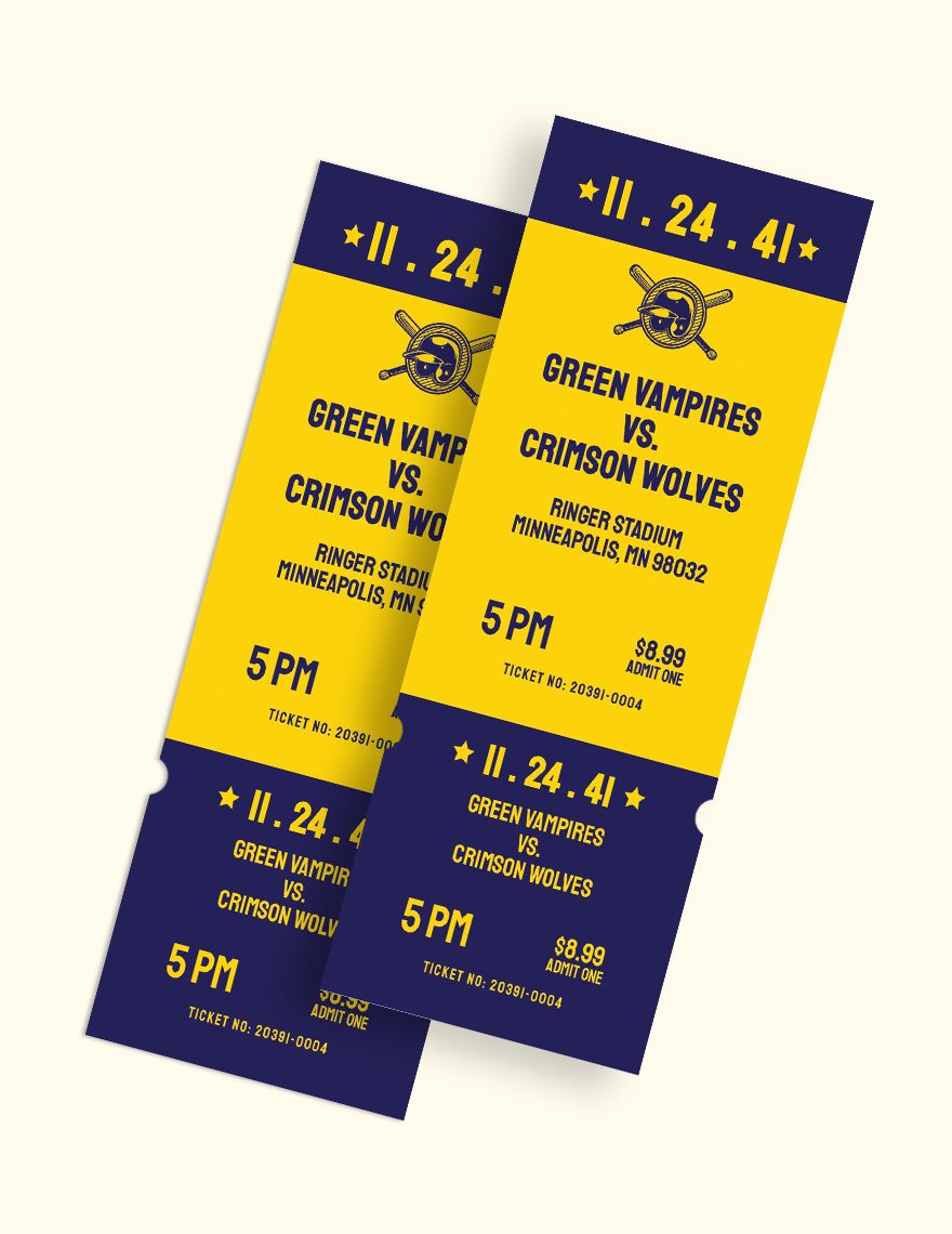 Save The Date Baseball Ticket Template