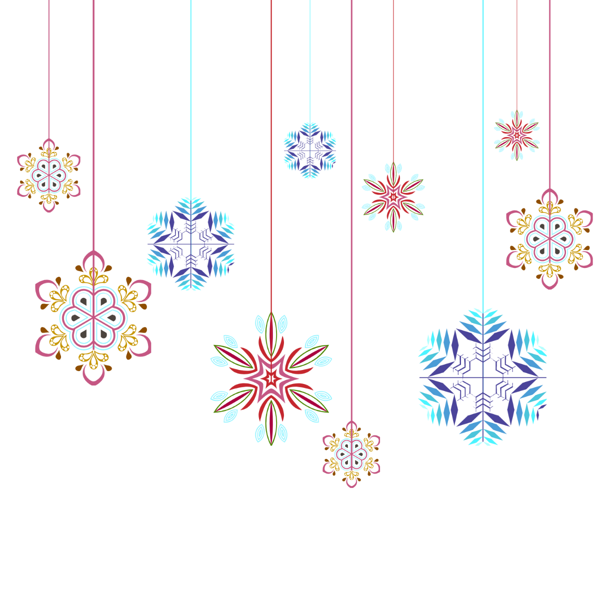 Snowflake Ornament Vector Template