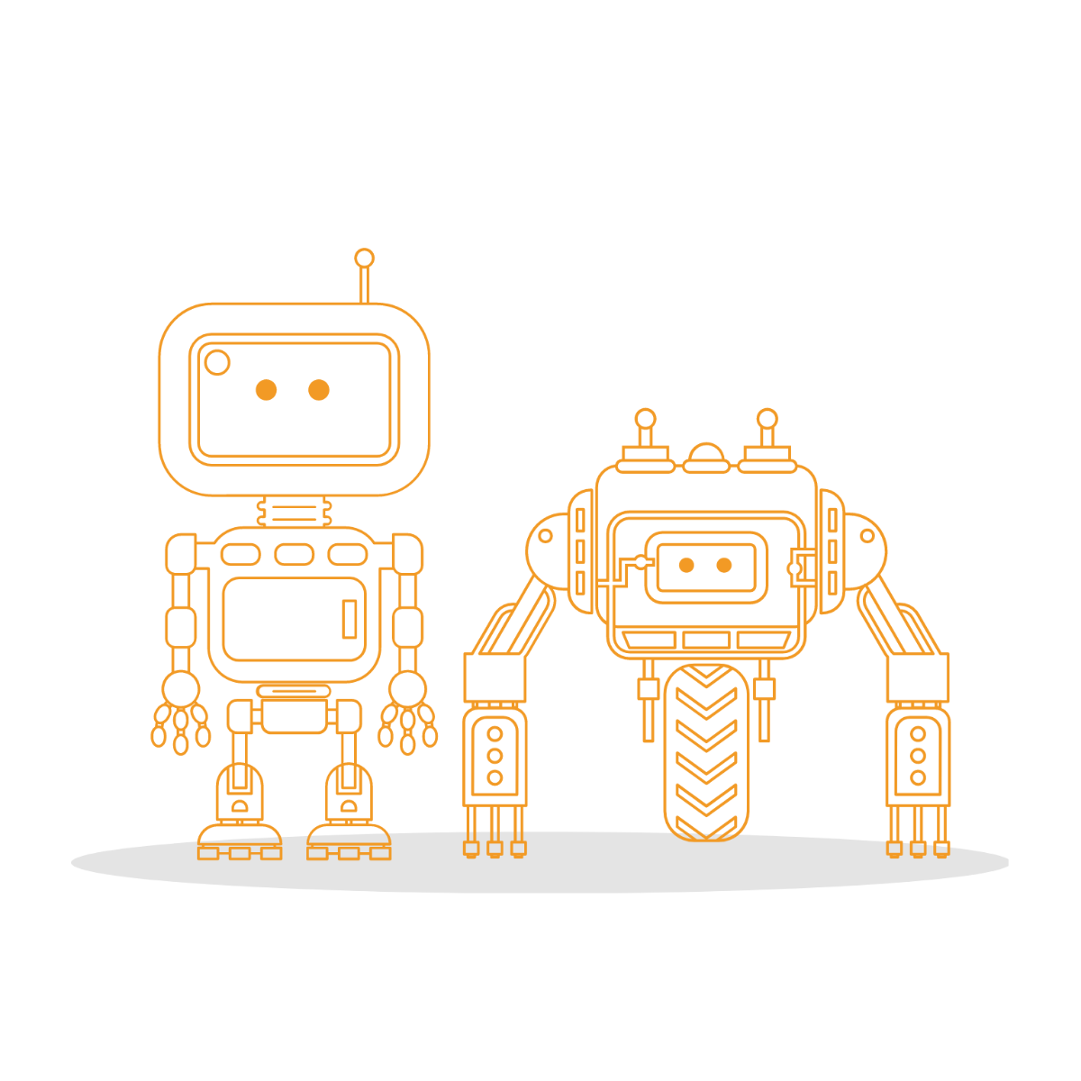 Free Robot Outline Vector Template