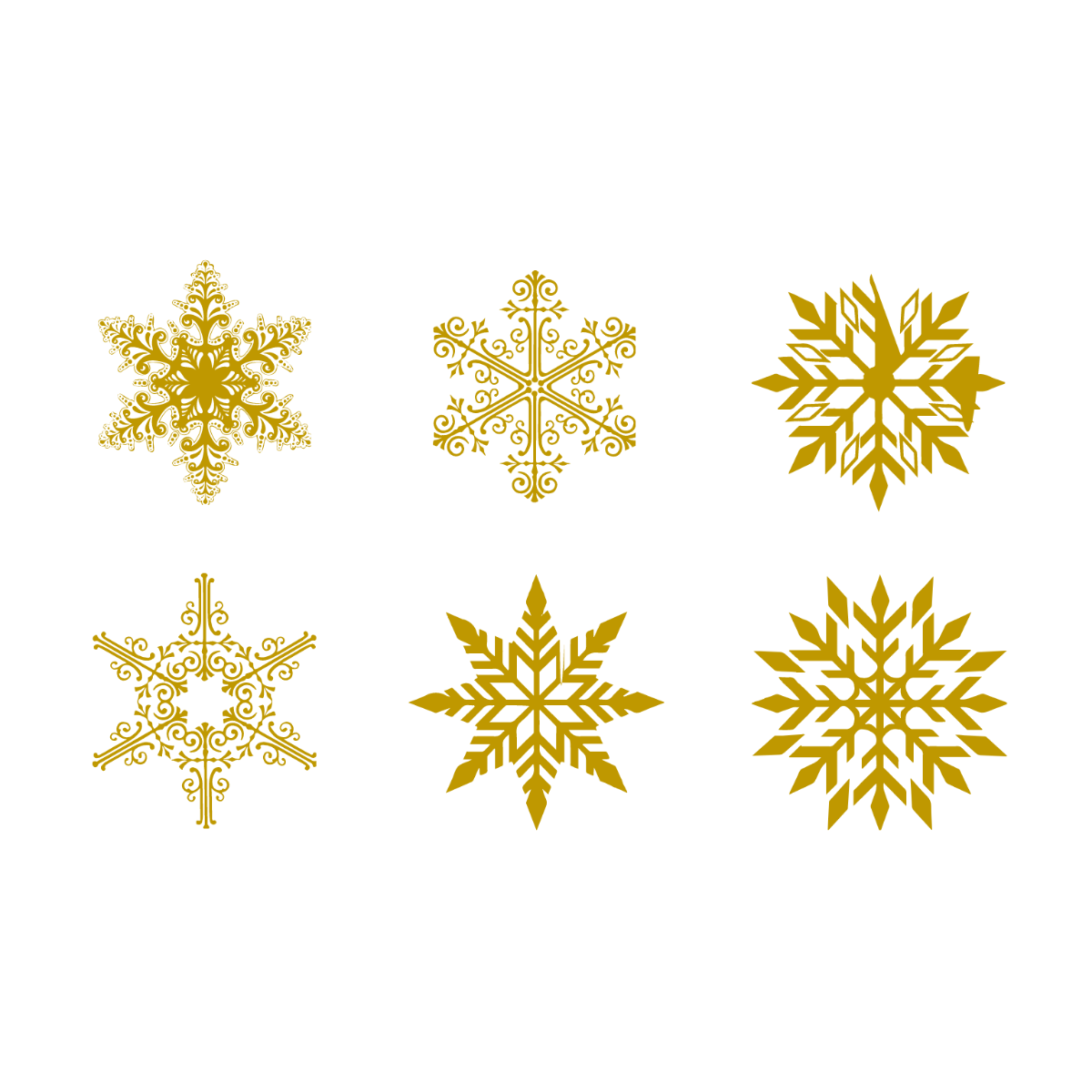 Elegant Snowflakes Vector Template