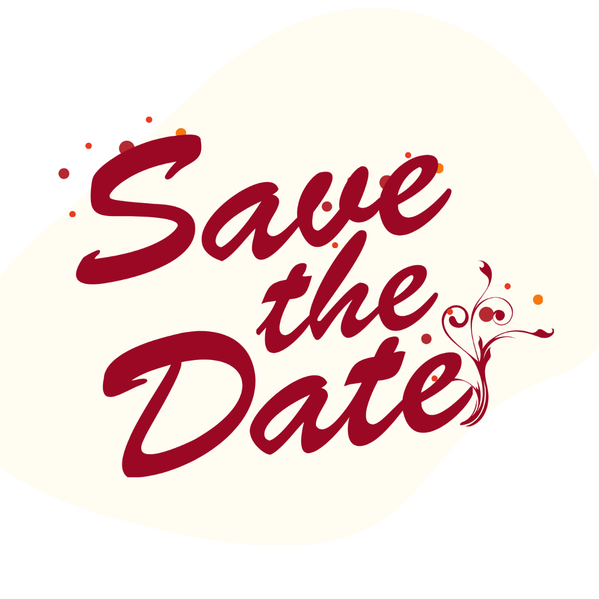 Save The Date Vector Template