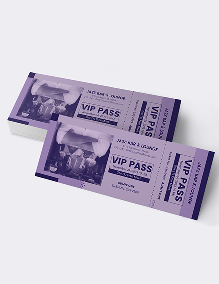 simple vip ticket template word doc psd apple mac pages
