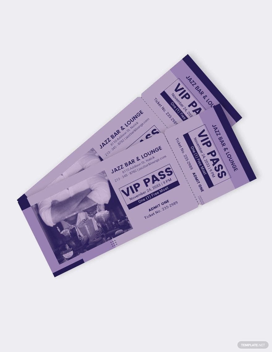Free Simple VIP Ticket Template