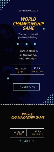 FREE Simple Ticket Template In Microsoft Publisher Template