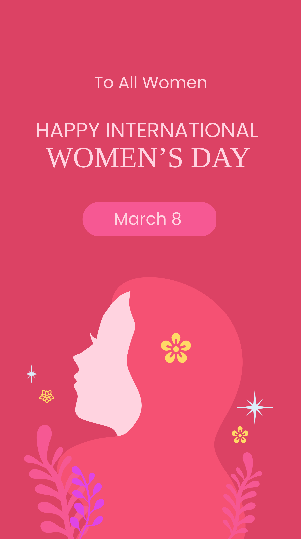 Happy International women's day Whatsapp Post Template