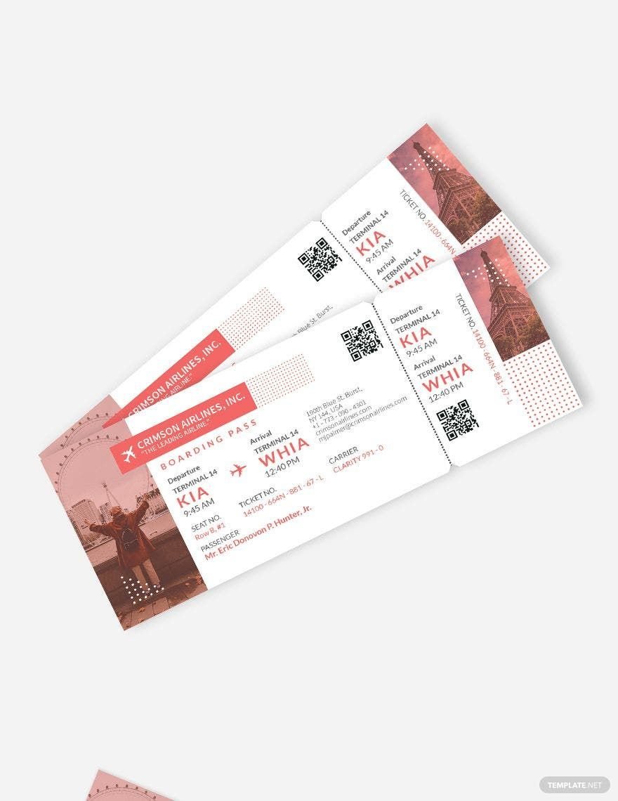 Tour Ticket Template