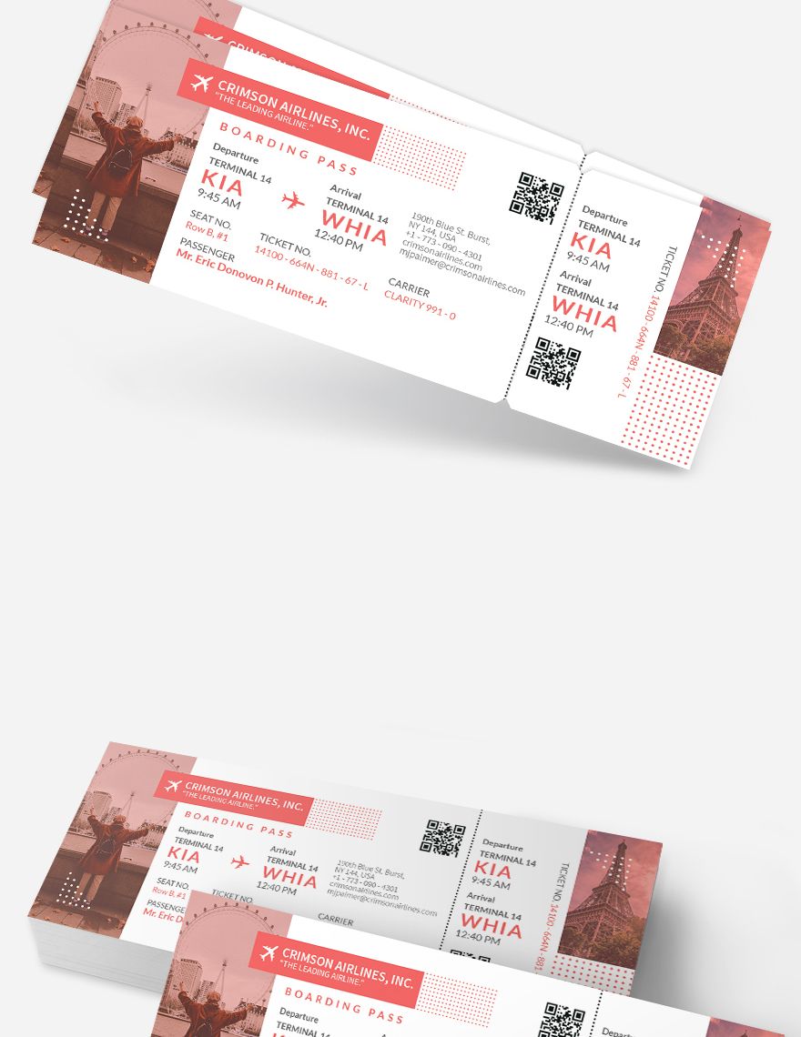 Tour Ticket Template