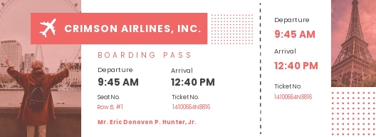 22+ FREE Travel Ticket Templates [Customize &amp; Download] | Template.net