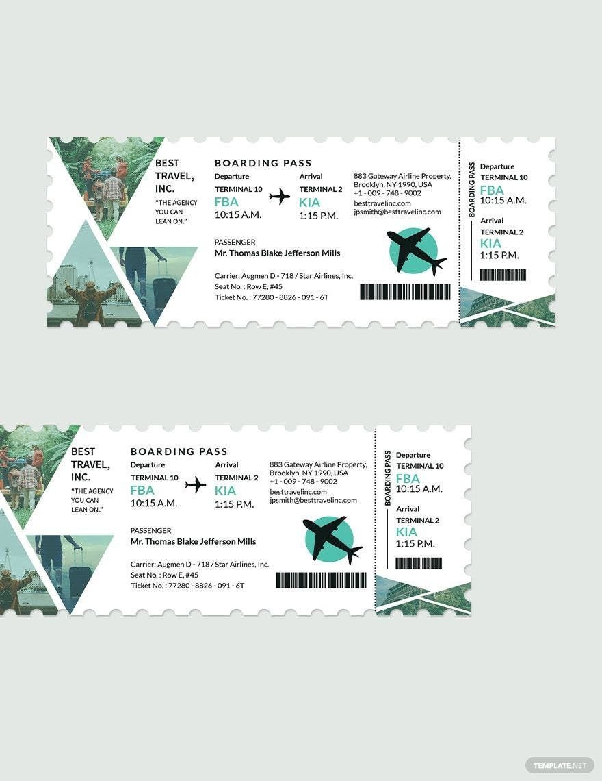 Travel Agency Ticket Template
