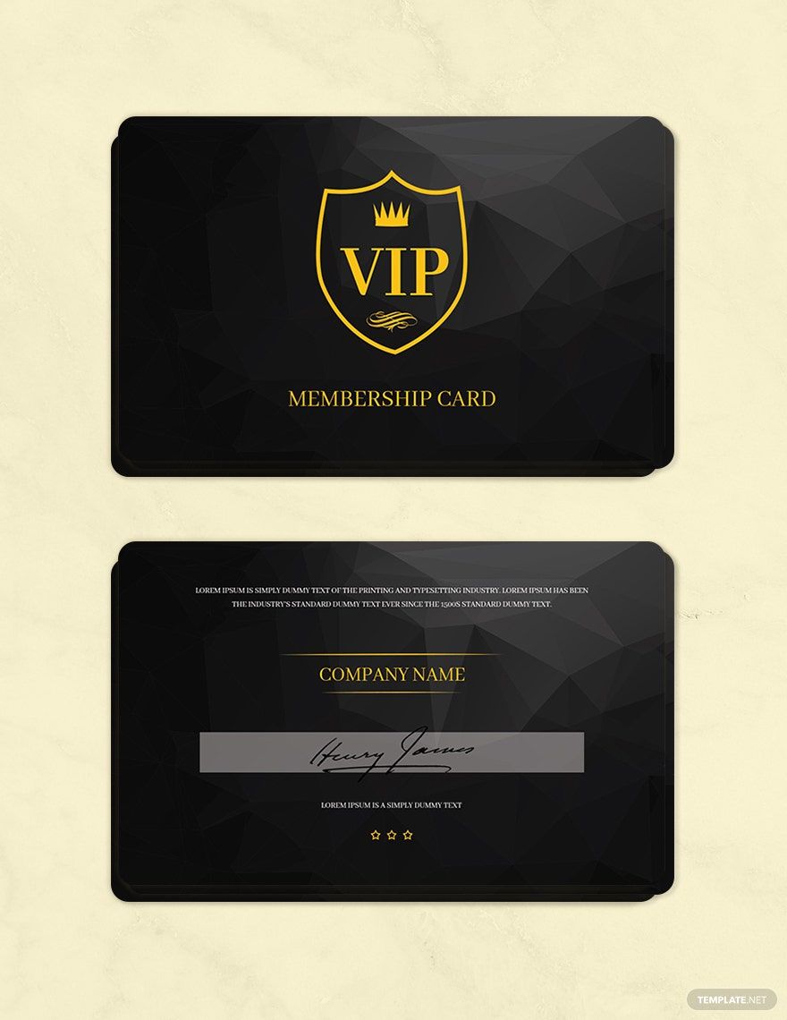 Club Membership Card Template