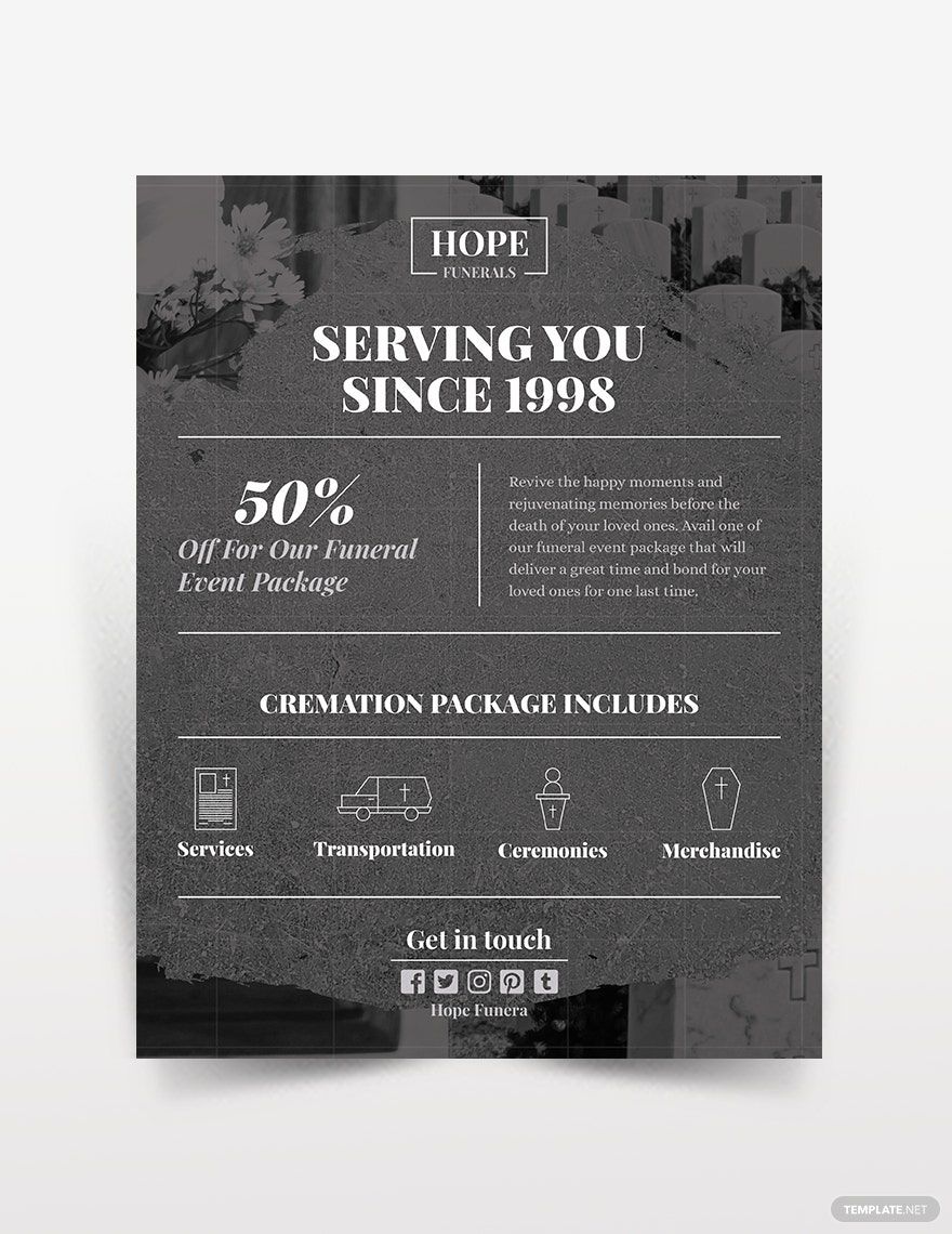 Funeral Event Flyer Template