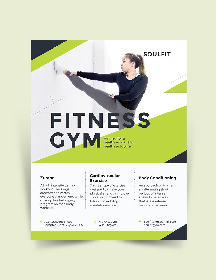 Fitness Gym Flyer Editable