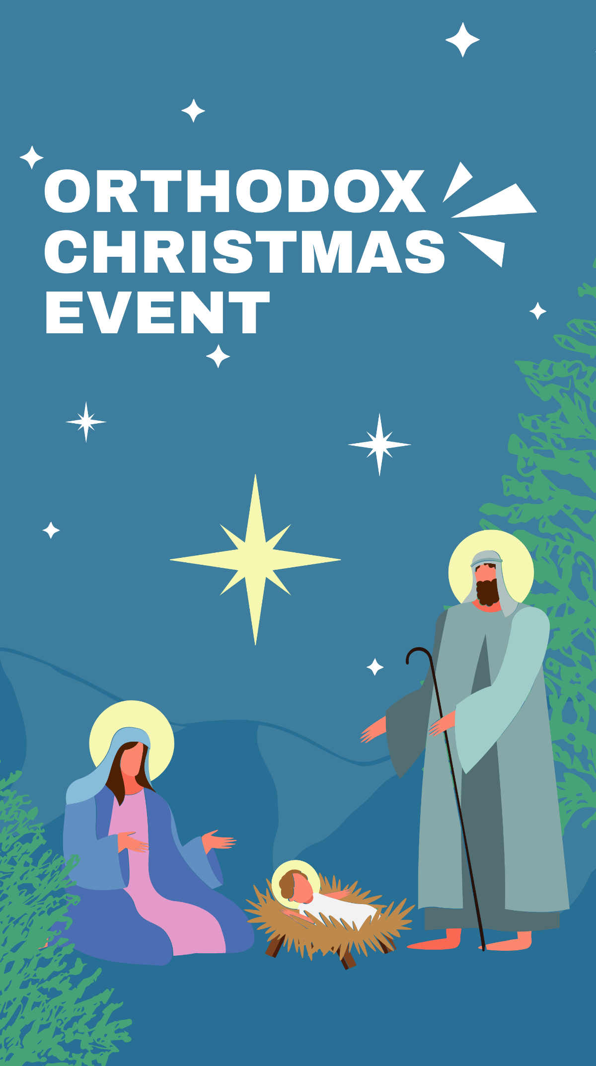 Free Orthodox Christmas Event Instagram Story Template