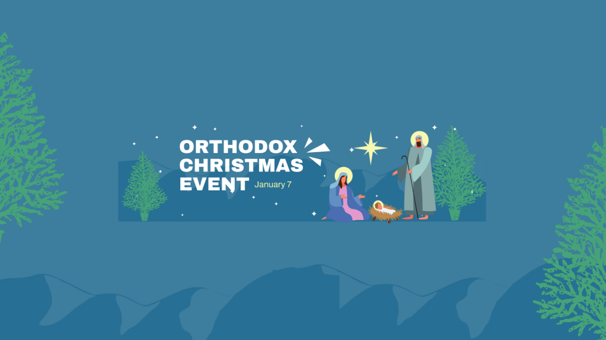 Orthodox Christmas Event Youtube Banner Template
