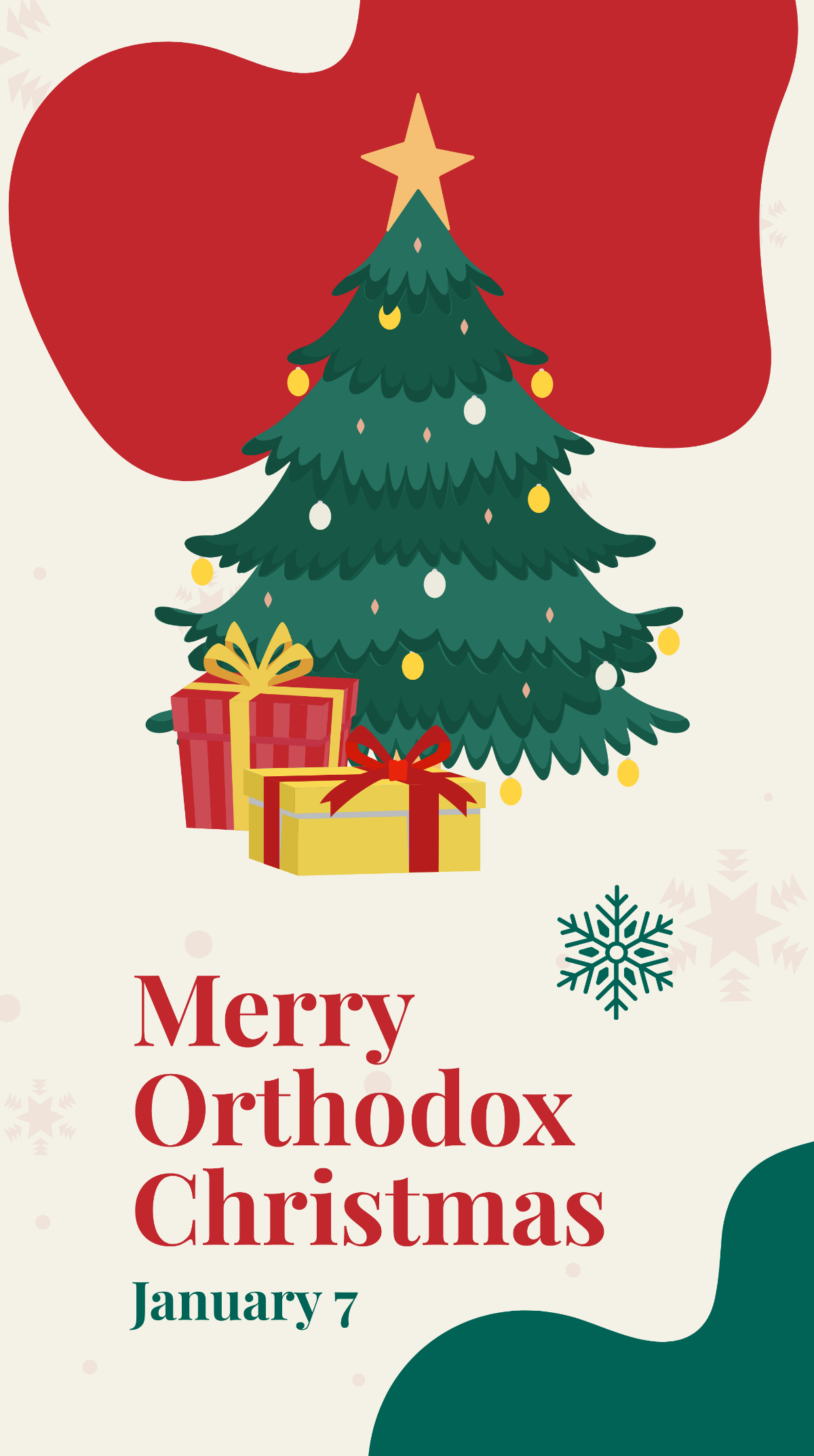 Free Merry Orthodox Christmas Whatsapp Post Template